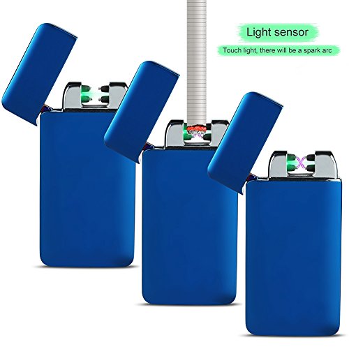 Kivors® Elektronisches Photoelektrischem Sensor Feuerzeug Tragbar USB Aufladbar Dual Lichtbogen - 6