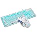 Price comparison product image JIANPANA Steam Really Mechanical Keyboard And Mouse Set Computer Retro Esports Game Wired Mouse And Keyboard Desktop White Green Axis Blu-Ray Punk Version