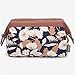 Produktbild LULAN Outdoor Tour Travel Mini Kleine Kosmetiktasche in die Pauschalreisen, die Frauen und Männern Travel Kulturbeutel, 18 * 13 * 9 cm, Braun Daisy