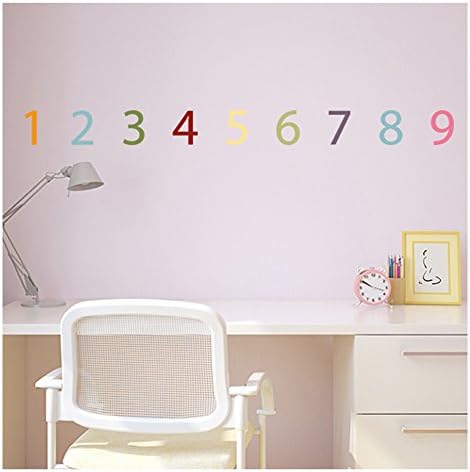 Wall Sticker Numbers - Colourful Learning Aid - 74 x 6 cm