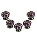 Produktbild PsmGoods® Europa-Art-Keramik-Kürbis-Weinlese-Tür-Fach-Knöpfe für Dresser Kitchen Cabinet Pulls Schrank Griffe Set von 5 (Lila)