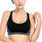 ISASSY Women's Sport Yoga Bra Running Jogging Fitness Exercise Pad Racer Tank Crop Top Aerobics Dance Vest