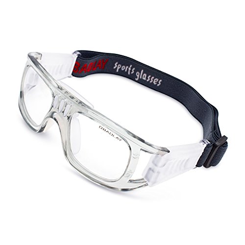 Preisvergleich Produktbild OBAOLAY Sportbrille, Erwachsene Schutzbrille Schutzbrillen Running Brille Arbeitsschutz verstellbar für Brillen Basketball Fußball Fotografie von Basketball Tennis und andere Sportler, grau