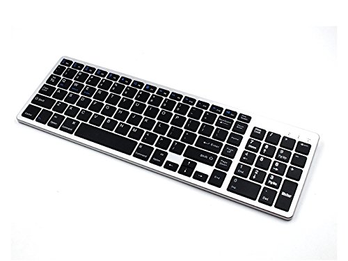 Preisvergleich Produktbild WEILIVE Mechanische Tastatur Universal Bluetooth Wireless Keyboard mit Akku Universelle Kompatibilität mit iPad und Computer (Schwarz) für PC-Gamer und Typisten
