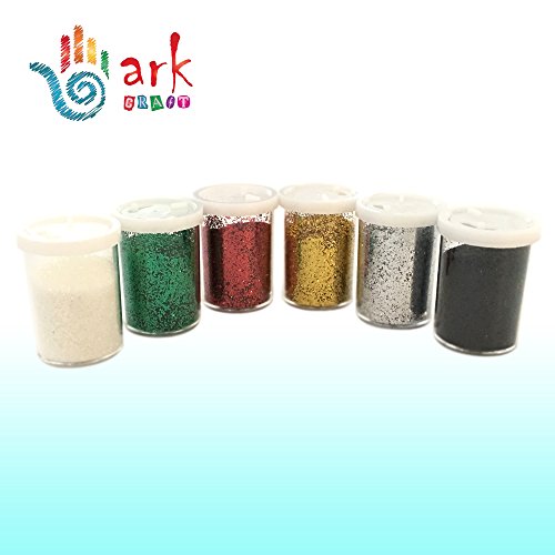 Arche Glitter Shaker Röhren für das Handwerk – Farben sortiert (Set von 6)