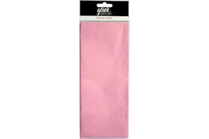 Glick Four Sheets of Light Pink Tissue Paper, Each Sheet 750mm x 500mm When Opened, Tissue Paper Pale Baby Pink, for use in Gift Wrapping & Other Arts and Crafts