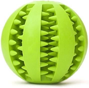 Dog Toy Ball Bite Resistant Rubber Balls Chew Training Tooth Cleaning Balls (green)