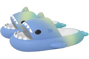 LANIVIC Chanclas de Playa para Niña Niño Tiburón Zapatillas de Ducha Antideslizante Tigre Zapatos de Piscina Sandalias Ligero Verano Shark Slippers