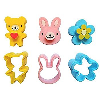 Upspirit 3CPS Cute Mini Sandwich Cutters Shapes Set for Kids Plastic Bento Sandwich Cutters Molds by Upspirit - 3