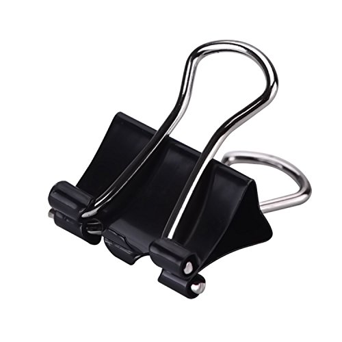 Mini Clips de Pinzas Met  licas de Papel  Negro  2   60 Piezas  15 mm 