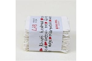 Khadi Papers - Handgefertigtes Visitenkartengröße (5 cm x 8 cm), Weiß, 150 g/m², 100 Blatt