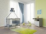Polini Kids Babybett Gitterbett Kinderbett Simple 101 aus Naturholz lackeirt in verschiedenen Farben - 3