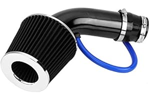 lyrlody Cold Air Intake Kit, Cold Air Intake System Universal 76MM Cold Air Intake Filter Induction Car Intake Pipe Automotive Air filter Induction Cold Air Intake Hose Kit(Carbon)