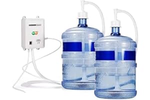 YUEWO Flaschen Wasser System Flaschen Wasserpumpe Flaschen Wasserspender Pumpe 6m 220V AC EU-Stecker 1 Gal/Min Mit Doppeleinlässen Kompatibel Verwendung Mit Kaffee- / Teemaschinen, Wasserspendern