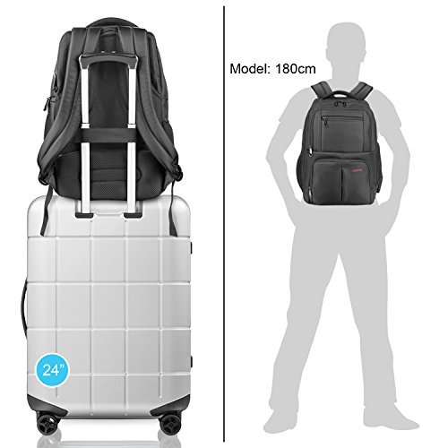 OMOTON Laptop Rucksack f  r alles Tablet und Laptops bis zu 15 6 zoll  zur Arbeit und Reise   wasserabweisend  Anti-Diebstahl  ger  umig  f  r Damen u
