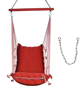 Jhulawala.com Swing, Jhula, Hanging Chair, for Home, Adult, Balcony, Garden, Indoor,Outdoor with Hanging Accessories Chain (Modern)