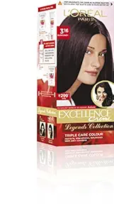 LOreal Paris Excellence Crome Hair Color Legends Small Pack, 50g - 3.16 Burgundy