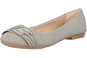 Elara Ballerine Donna comode in Pelle Ottica Strass Piatto Chunkyrayan