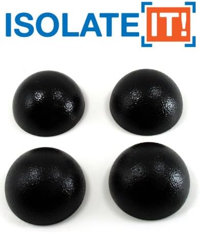 2" (5.08 cm) Sorbothane Hemisphere Rubber Bumper Non-Skid Feet with Adhesive 30 Durometer - 4-Pack