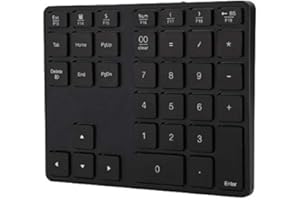 Sxhlseller Tastiera numerica Wireless 35 Tasti Tastiera Ultrasottile Ricaricabile Bluetooth 5.0 per Notebook PC Desktop Portatile(Nero)