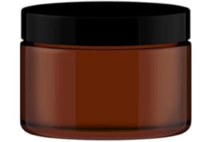 ‎VITALUNDFITMIT100 Leerer Braunglastiegel inkl. Deckel 500 ml