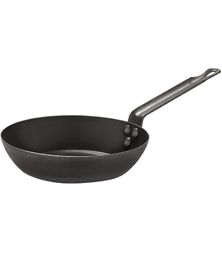 Padella In Ferro Spazzolato Con Manico Rosso, Per Spaghetti E Wok Rotonda Antiaderente Naturale Manico Ergonomico Uso Professionale 36 Cm 74092251