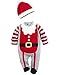 Baby Boys Girls Christmas Santa Claus Long Sleeve Romper and Hat Outfit (90(12-18M), Boys)