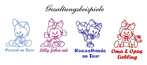 Babyaufkleber mit Wunschtext M-13 - 4