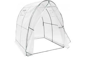 GRINDI IN THE GARDEN - Foliengewächshaus Pflanzenhaus Treibhaus - PE Folie (130 g/m2), 180x180x200 cm - Gewächshaus, für Garten, Balkon und Terrasse, Winterfest, Stabil & Einfach zu Montieren - IRGA I