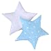 lulando Pull-Out Sofa Bed for Children Oeko-Tex Standard 100 certified, Two Decorative cushions White Stars / Blue