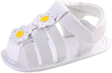 Baby Summer Shoes, ABsolutely Baby Kids Flower Soft Sole Anti-slip Baby Sneakers Sandals Toddler Girl Crib Shoes Newborn Shoes (1.5, Yellow)