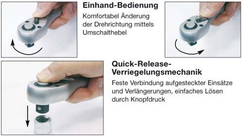 Famex Werkzeug 525-21 Steckschlüsselsatz mit Gelenk- und Feinzahnknarre, 12.5 mm (1/2-Zoll)- und 6.3 mm (1/4-Zoll)-Antrieb, 4-32 mm, 174-teilig - 4