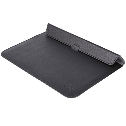 XGUO PU Ledertasche/ Hülle für MacBook Air 13.3 MacBook Pro Retina 13.3 zoll mit Halter Surface Pro 3/4 iPad Pro 12.9 Sleeve Hülle Tasche mit Ständer Erhöhung Schutzhülle(13.3 Zoll, Schwarz) - 7