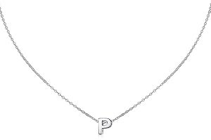 isigno Collar Letra Inicial Mujer Colgante 26 Letras Plata de Acero Inoxidable Mini Alfabeto Joyería Minimalista de Nombres para Madres Niña Parejas, Mejor Amiga