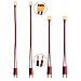 Produktbild TOOHUI 4 Stücke XT60 Ladekabel mit 4mm Bananenstecker 14AWG Silikonkabel 30cm/20cm, XT60 Bananenstecker, XT60 Stecker, Batterie Verbinden Kabel für RC Netzteil