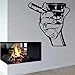 Produktbild Wandtattoos Vinyl Aufkleber Aufkleber Kunst Wandbilder Dekor Mann Hand Whisky Zigarre