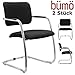 Produktbild 2x Bümö® Besucherstuhl Freischwinger | Konferenzstuhl Set stapelbar | Profi-Markenqualität in 2 Farben (Schwarz, Freischwinger)