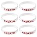 Produktbild BESTOYARD 6 Stück Land Silikon Armband Mode Sport Armband für 2018 World Cup (Kroatien)
