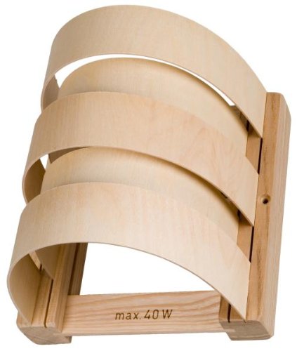 Hofmeister Holzwaren Lampenschirm, 5 Sperrholzleisten, halbrund