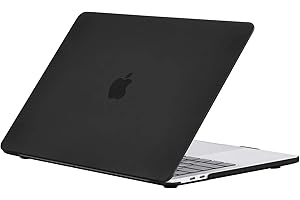 EooCoo Etui kompatybilna z Macbook Pro 13" M2 M1 A2338 A2251 A2289 A2159 A1989 A1706 z Touch Bar, wydanie 2023-2017, Plastikowa Twarda Obudowa,Matowa Powierzchnia,Czarny