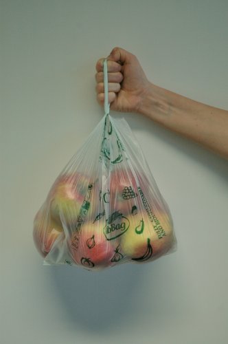 Bio-Knotenbeutel für Obst und Gemüse, Größe 340 x 420 mm, 300 Stück je Rolle auf Kern - 2