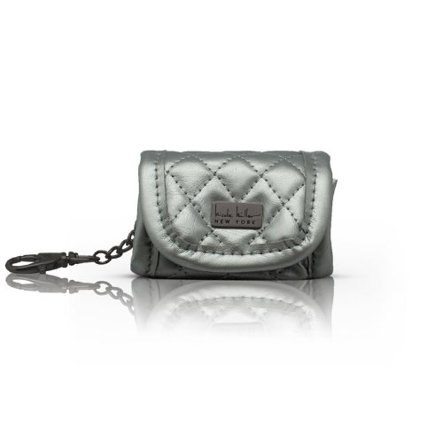 Preisvergleich Produktbild Nicole Miller Pet Tasche Spender, Silber Gesteppt