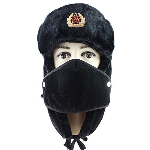 Jjhr Hat Soviet Military Badge Ushanka Bomber Hats With Gauze
