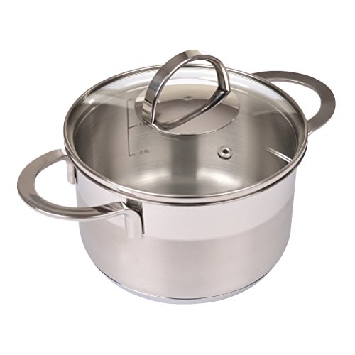 GRÄWE Kochtopf 16 cm, 1,5 Liter Inhalt mit Liter-Skala Serie PRO-LINE