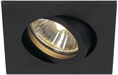 TRIA 68 GU10 downlight square matt black max. 50W including retaining springs