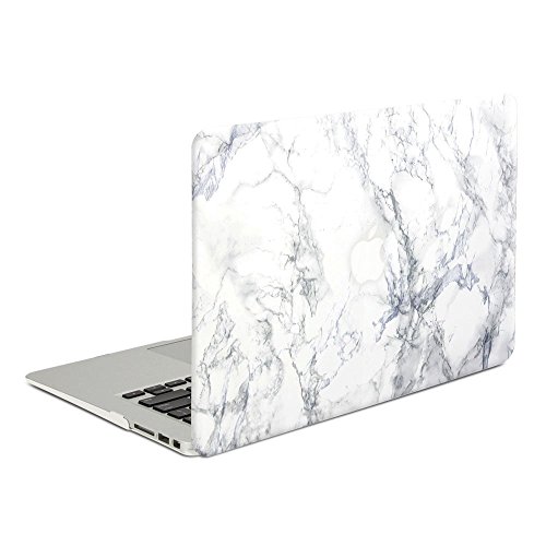 Macbook Air 13 hülle, GMYLE Hard Case Print Frosted für MacBook Air 13 Zoll – White Marmor Muster Rubber Coated Hard Shell Cover - 2