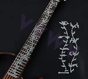 VVWV Guitar Stickers Acoustic Fretboard Electric Grey L X H 9.00 X 26.00 cm Pack of 2