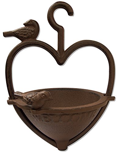 Woodside – Vogeltränke zum Aufhängen im Garten – Herzform aus Gusseisen – Vintage-Design - 2