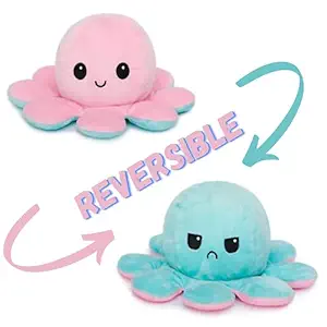 DOLITE TY1 Reversible Octopus Plush Soft Toy for Kids | Stuffed Animal Super Soft Octopus Toy for Boys and Girls | Octopus Plushie Reversible Pink & Sky Blue ( Pack of 1 )