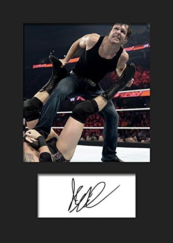 DEAN AMBROSE WWE #2 Signed Mounted Photo A5 Print